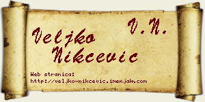 Veljko Nikčević vizit kartica
